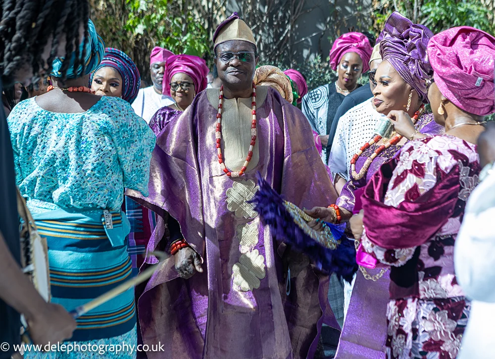 wedding event of a groom approaching the event