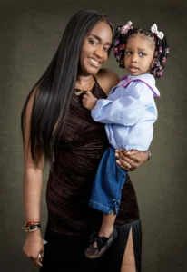 mother and daughter smiling